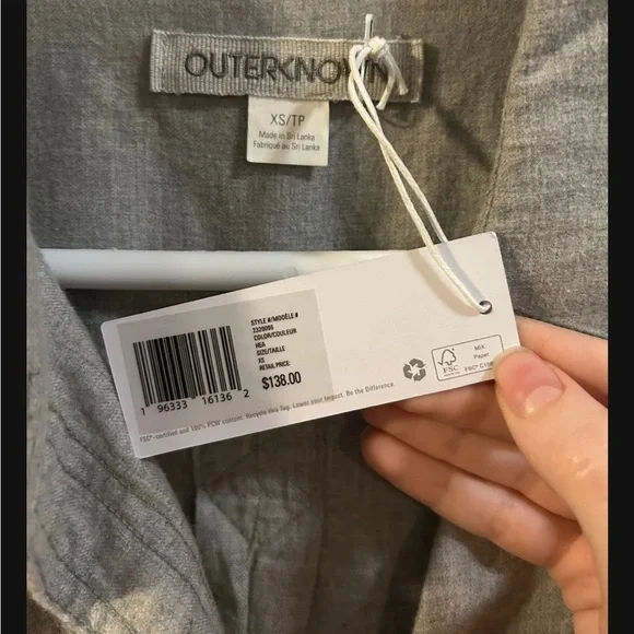 Outerknown Light Gray Casual Shirt - Picture 2 of 4